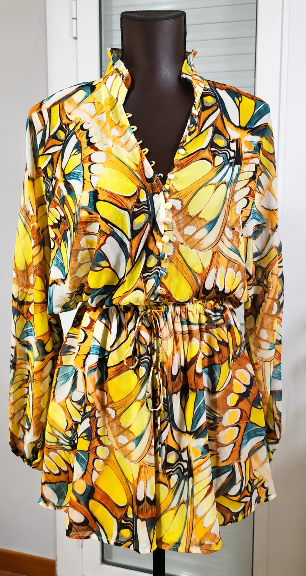 Robe Marciano by Guess Original Imprimé Papillon Taille M Comme Neuve – photo 4